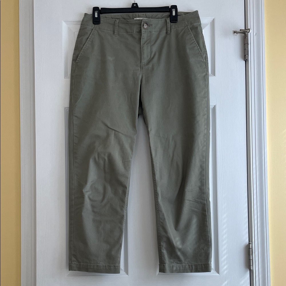 LOFT Sage Green Cropped Pants